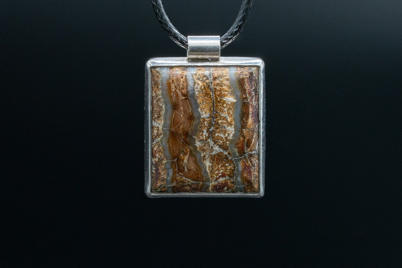 Mammoth Tooth Fossil Pendant Necklace - Statement - Simple Bail - Smooth Bezel