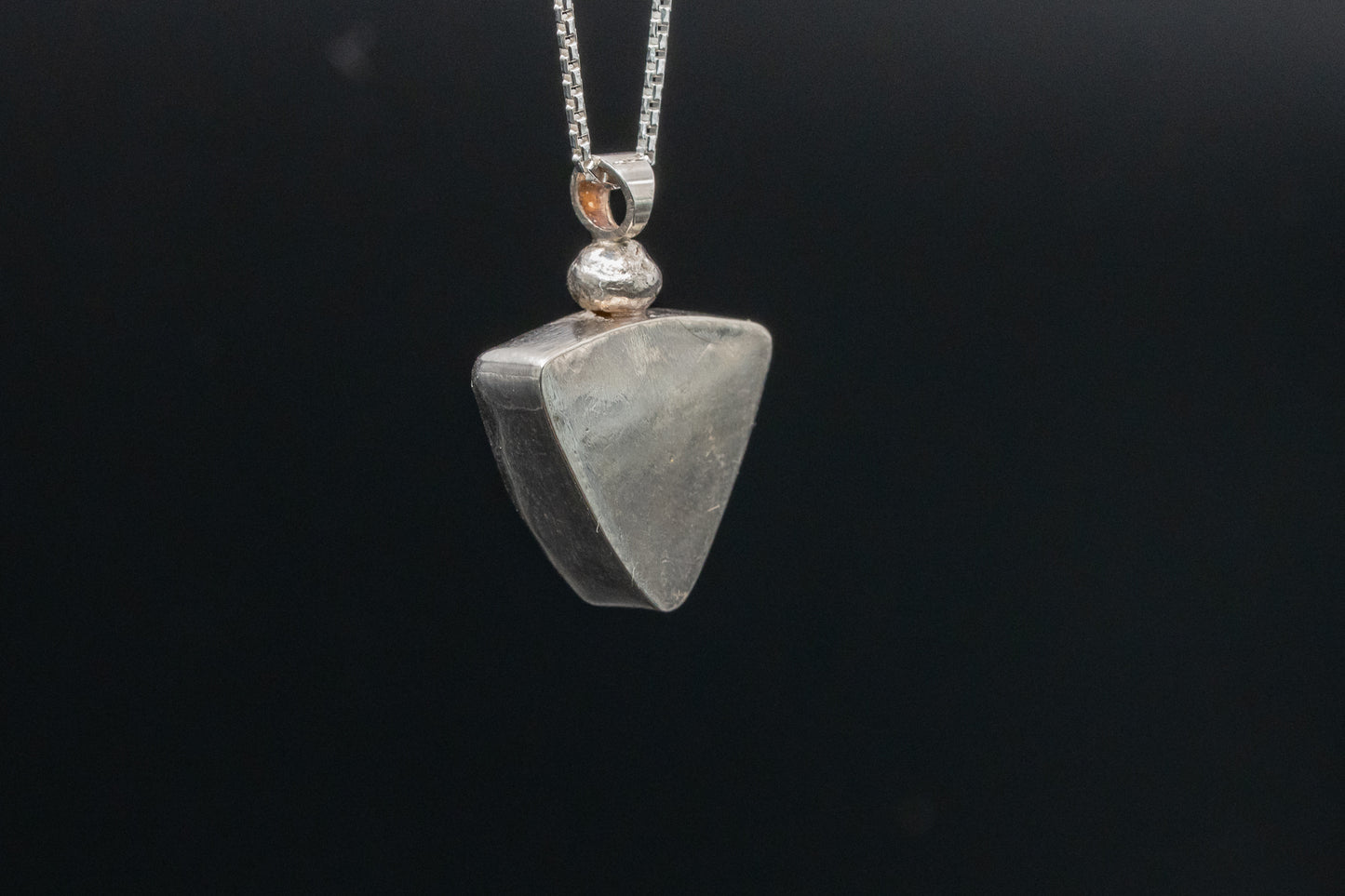 Mammoth Tooth Fossil Pendant Necklace - Trillian Style - Ball Bail - Smooth Bezel