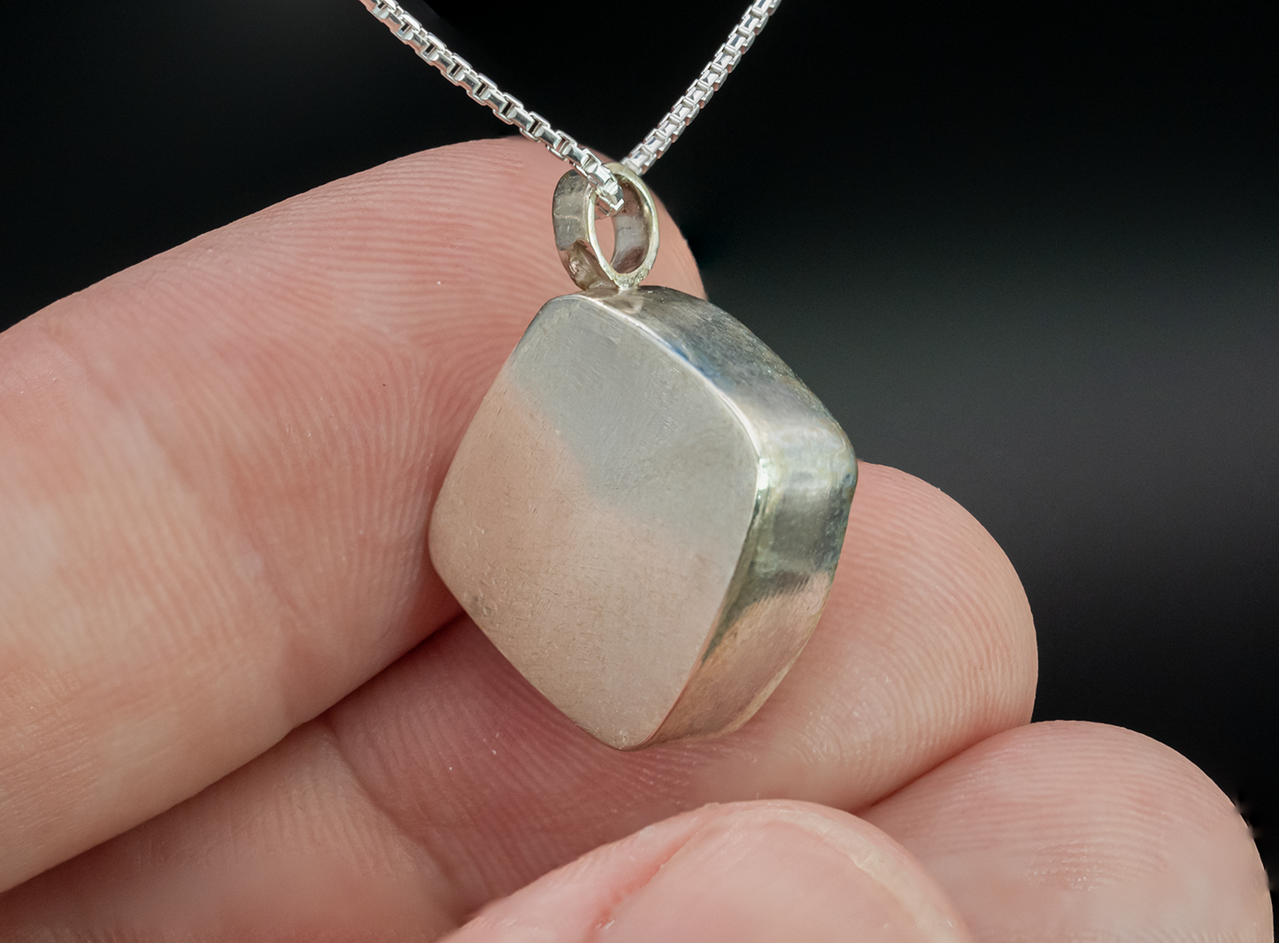 Mammoth Tooth Fossil Silver Pendant Necklace