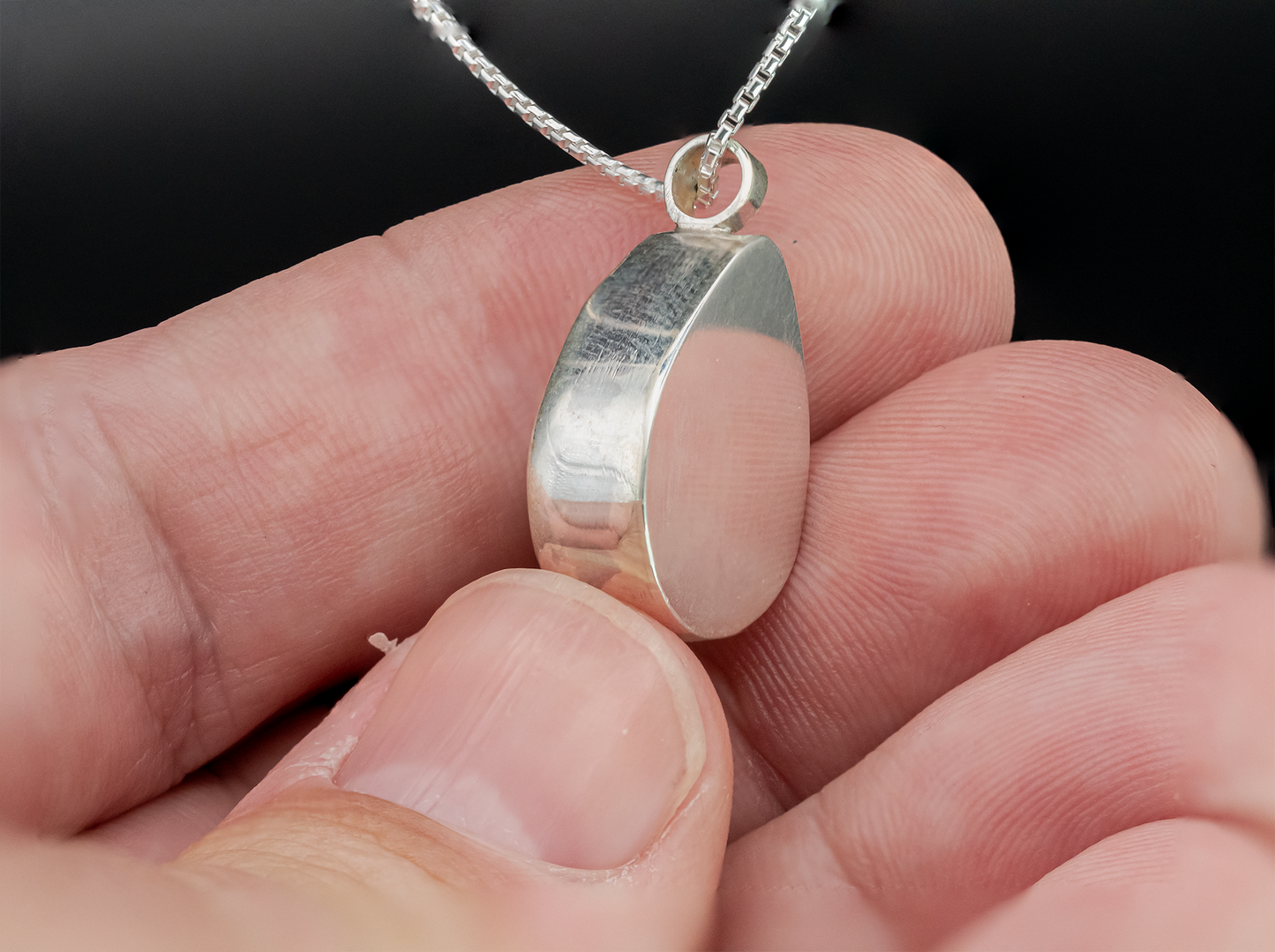 Mammoth Tooth Fossil Silver Pendant Necklace